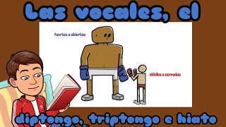 Las VOCALES los DIPTONGOS TRIPTONGOS e HIATOS para niños de PRIMERO DE PRIMARIA [upl. by Eniruam539]