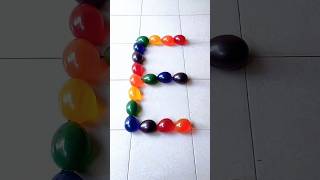 Name quotEquot Water Color Balloon Pop Reverse Video [upl. by Rusell372]