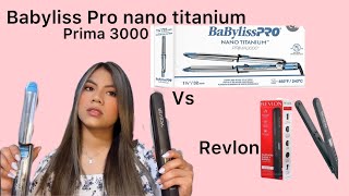 Babyliss pro nano titanium prima3000 reseña vs Revlon 👋🏻 [upl. by Aninep]