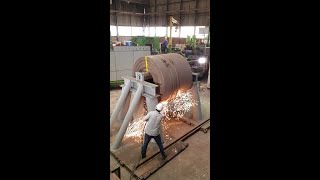 Steel coil opening experiment to demonstrate springback effect [upl. by Dustan]