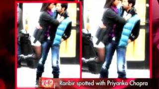 Ranbir and Priyanka caught cozy [upl. by Haelhsa]