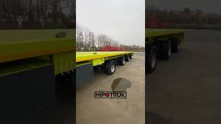 😎Extendable Wind Blade Trailer 62m Long hipotruk wind blade transport wwwhipotrukcom [upl. by Ardnac]