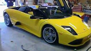 Lamborghini Murcielago Replica Kit Car Final Video B of Car 2 Yellow LP640 Roadster Hard Top [upl. by Charry]