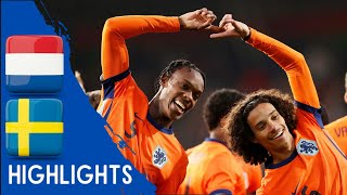 Netherlands vs Sweden  All Goals amp Highlights  U21 Euro Qualification 14102024 [upl. by Atsuj]