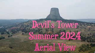 Devils Tower Summer aerial  PTXVI [upl. by Kinata]