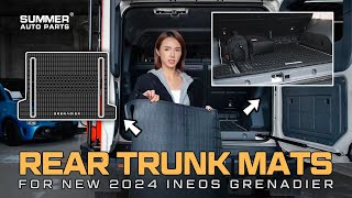 NEW ARRIVAL INTERIOR ACCESSORIES TPE REAR TRUNK MAT 2024 INEOS GRENADIER [upl. by Ainattirb383]