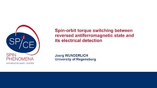 Talks  Ultrafast Antiferromagnetic Writing  Joerg WUNDERLICH University of Regensburg [upl. by Mirielle]