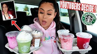 YOUTUBERS Decide My STARBUCKS for 24 HOURS [upl. by Nylimaj728]