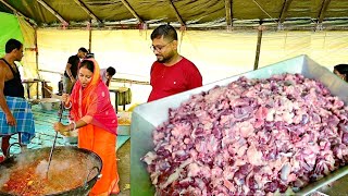 এই প্রথমবার আমাদের বাড়িতে 70kg খাসির মাংস রান্না হলো  mutton curry recipe [upl. by Obrien227]