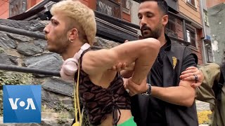 Turkish Police Chase Detain Protesters at Istanbuls Trans Pride Parade  VOA News [upl. by Gelasius]