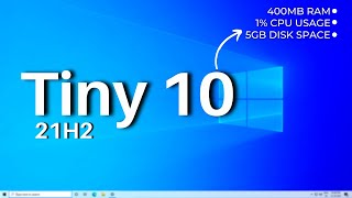 Tiny10 21H2 Windows 10 Lite — How to Download amp Install 2024 [upl. by Sosthena]