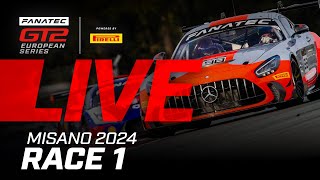 LIVE  Race 1  Misano  2024 Fanatec GT2 Europe [upl. by Hannavahs]