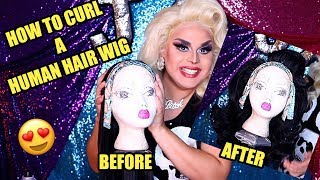 HOW TO CURL A HUMAN HAIR WIG  BODY WAVES NO CURLING IRON  JAYMES MANSFIELD [upl. by Alaster]