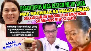 MAY NAGWALA sa MALACAÑANG PAGKARESIGN ni VP SARA NAMURA NASABON at NAPAGALITANWIN GATCHALIAN SAD [upl. by Duester]