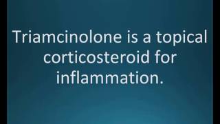 How to pronounce triamcinolone Kenalog Memorizing Pharmacology Flashcard [upl. by Dnomyad]