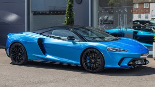 2024 McLaren GT by MSO  MSO Gloss Cerulean Blue  Walkaround  Engine amp Exhaust Sound [upl. by Donn]