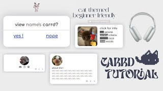 cute amp easy cat themed carrd tutorial interactive ★ [upl. by Eadrahc]