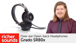 Grado SR80x overear openback headphones  Richer Sounds [upl. by Akcirahs]