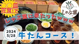 【牛たんコース】しゃぶ葉に来たったｗｗｗ2024年5月28日しゃぶ葉牛肉豚肉食べ放題しゃぶしゃぶ名取さなしゃぶ葉ニキ牛みすじイベリコ豚VIPおつしゃぶラム肉ランチ牛たん [upl. by Sotnas755]