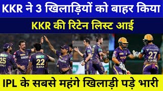 IPL 2025 Mega Auction KKR ने सबसे महंगे खिलाड़ी को किया बाहर  KKRs Retained list Release kkr news [upl. by Wiley]