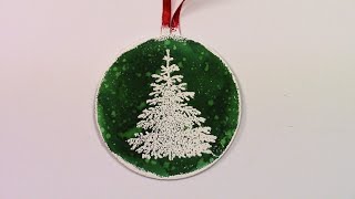 DIY Christmas Tree Decoration  2  Weihnachts BaumDekoration  2 Artist Trading Coins [upl. by Adnyl667]