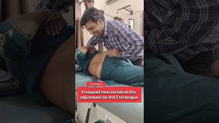 Prolapsed intervertebral Disc adjustment by HVLT technique shorts drrajeshsharmapt [upl. by Trotta]