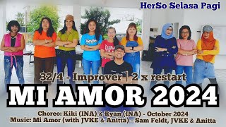 Mi Amor 2024 Line Dance  Improver  Kiki INA amp Ryan INA  rqlinedance [upl. by Matias457]