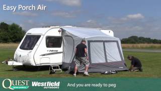 Quest Caravan and Motorhome Awnings Demonstraion Video Easy Porch Air full instruction [upl. by Soluk]