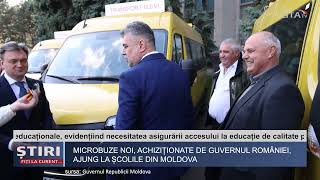 Microbuze noi achiziționate de Guvernul României ajung la școlille din Republica Moldova [upl. by Muncey]