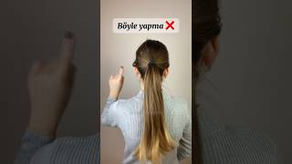 Hacimli At Kuyruğu Saç Toplama Tüyosu ✅Abone Ol hairstyle easyhairstyle saçmodeli saçmodelleri [upl. by Frederic462]