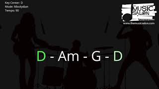 D Am G D Backing trackSee my lesson quotsoloing with chordsquot [upl. by Oirtemed455]