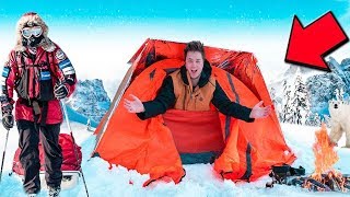 EXTREME 24 HOUR WINTER SURVIVAL CHALLENGE 100 Degrees Fort Challenge [upl. by Rondon524]