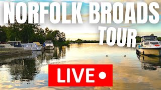 🔴 The Norfolk Broads LIVE  Wroxham Potter Heigham amp Ranworth Broad [upl. by Marlon]