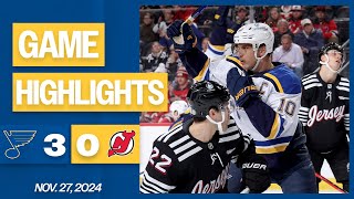 Game Highlights Blues 3 Devils 0 [upl. by Longtin348]