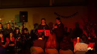 Tyndall College Carlow Christmas Celebration 2017 Trumpet Duet Erin Lennon amp Vittoria Spada [upl. by Ydnak517]