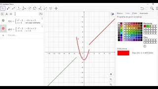 Gráfica de una Función a trozos en GeoGebra [upl. by Eblehs]