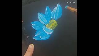 ONE STROKE PAINTING OF A FLOWER FOR BEGINNERS [upl. by Ynotna553]