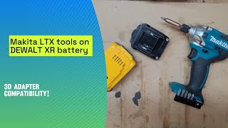 Makita LTX tool to Dewalt XR battery ADAPTER [upl. by Dunaville]