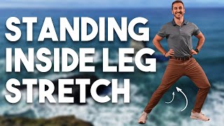 Groin And Adductor Stretch  Standing Hip Inner Thigh Stretch  PhysioSpace [upl. by Elicul]