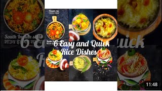 6 Easy and Quick Rice Recipes Basmati Rice RecipesLunch Box Recipe6 must try rice recipes [upl. by Yenitsed]