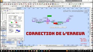 Correction de lerreur  Moment de flexion exacte lors de calcul des armatures par Robot  Poutre [upl. by Ainollopa]