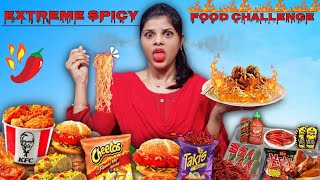 Eating Only EXTREME SPICY🔥 Food For 24 Hours Difficult  Jennis Hacks [upl. by Komarek348]