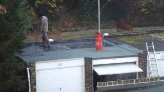 How to fix a leaky roof 1  Max Long  Flame burning  Tarpaper roof repair  Þakviðgerðir [upl. by Atteynod]