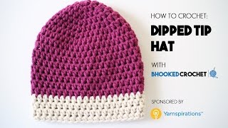 How to Crochet the Dipped Tip Crochet Hat Left Handed  Beginner Friendly [upl. by Ohs]