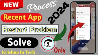 App Restart Problem Solve  How to solve background app restart problem [upl. by Ecaj]