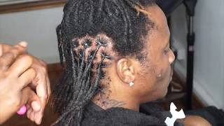 Learn How To • Interlock Dreadlocks Using A Crochet Needle • Loc Maintenance Tutorial [upl. by Marji]