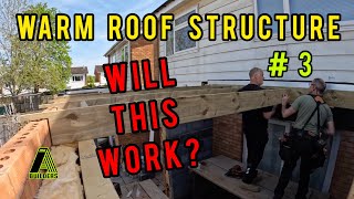 Warm Roof Extension  Part 3 fitting flat roof rafters [upl. by Alisan]