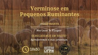 Verminose em Pequenos Ruminantes  MV Mariane P Finger [upl. by Ydnic879]