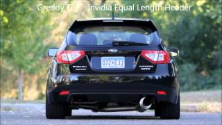 2011 WRX  Stock Unequal Length Headers vs Invidia Equal Length Headers [upl. by Estel]