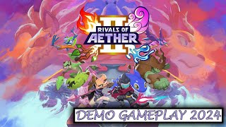 Rivals of Aether II  Demo Gameplay Video 2024 PC  BrawlhallaFightningIndie  First 17 Minutes [upl. by Botnick618]